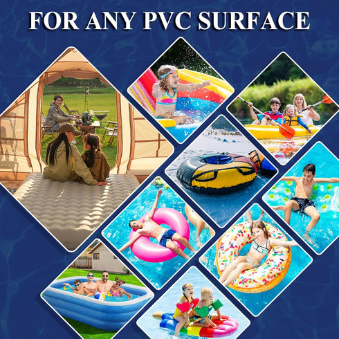 Swimming (80 ML) Heavy Duty Vinyl Repair Kit for Air Mattress, Waterproof Air Mattress Patch Kit Inflatable Repair Kit