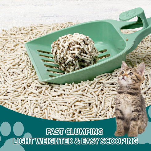 Plant-based Cat Litter - Odor Control Quick Clumping Tofu Cat Litter, 6 lbs, Low Tracking Dust Control