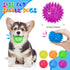 6 Pcs Light Up Spiky Ball Dog Toy, Glow in The Dark Spikey LED Flashing Rubber Dog Balls for Teething, Toss Fetch