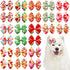 24Pcs/12 Pairs 4" Big Dog Hair Bows Fruit Summer for Large Breed
