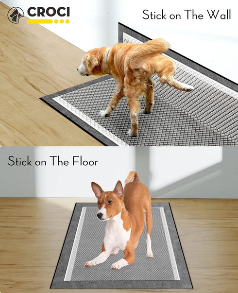CROCI Charcoal Puppy Pads 23"x24" - 100 Counts, Odor-Control Carbon Training Pads, 6-Layer Leak-Proof & Quick Dry