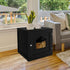 ZENY Hidden Cat Litter Box Furniture - Enclosed Cabinet With Vent Holes, Indoor Wooden Washroom, End Table, Nightstand