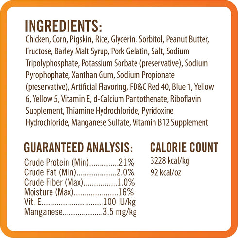 NutriChomps Dog Chews, 2.5-inch Knots, Rawhide-Free Treats, 8 Count, Real Peanut Butter