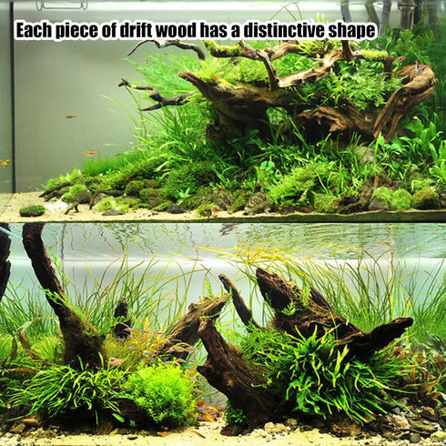 Aquarium Driftwood Natural Decoration, Tree Trunk with Rockery View, Random Shape 5-10cm