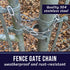 304 Stainless Steel Gate Chain 32" x 5/32" - Safety Hanging Metal Chain with 2 M7 Carabiners for Outdoor Fence &