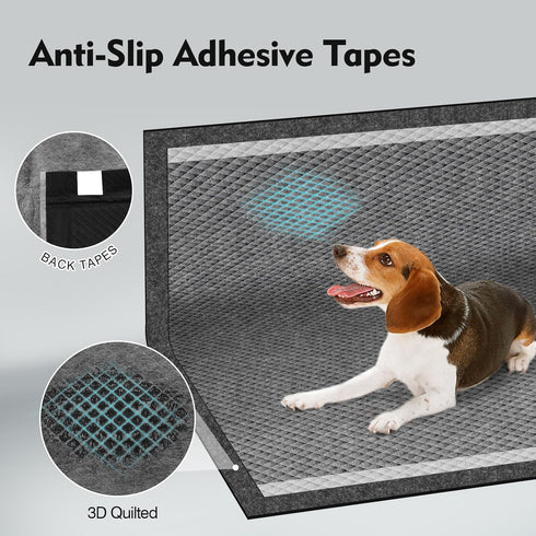 SCLOSE 36"x36", 30 Counts Charcoal Pee Pads for Dogs, Extra Large Puppy Pads XL, Odor Control Dog Pee Pads, Activated