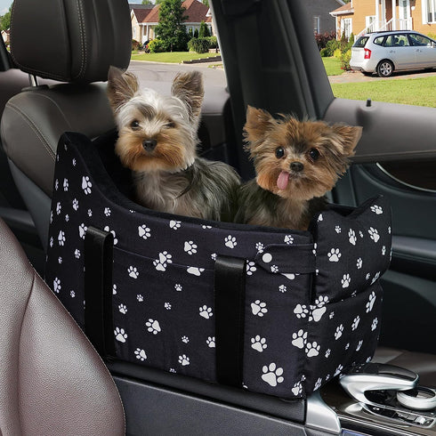 Dog Car Seat for Console - Memory Foam Pet Booster Seat for
