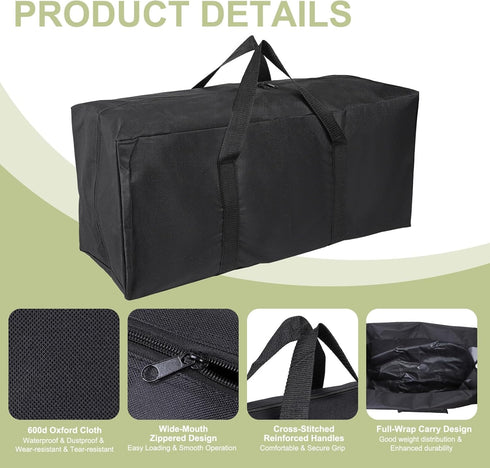 24 12 10 Inch Camp Chair Replacement Bag, Camping Folding Chair Storage Bag Large Zippered with Handle Strap, x x Fit