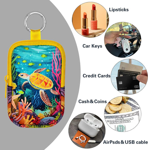 Generic Neoprene Hand Sanitizer Holder Compatible with Touchland, Shockproof Protective Sleeve with Zipper & Snap Hook