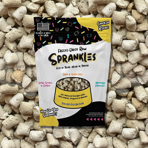 6 Oz 96% Freeze Dried Dog Food for Small & Large Breeds Dogs, Chicken Dog Food Toppers for Picky Eatres, Made in USA
