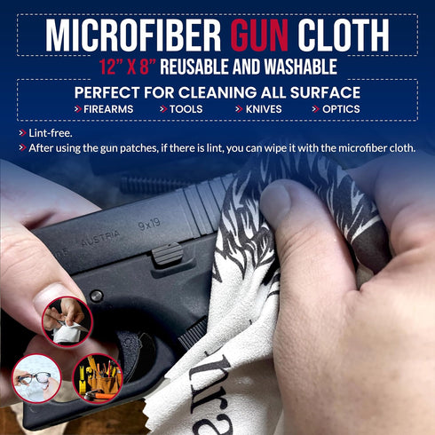 Ironraw 8400PC 49ft Gun Cleaning Patches Microfiber Cloth, Strong Pure Cotton Cloth Absorbent Patches, Cut to Size