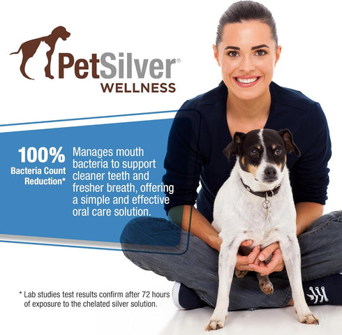 PetSilver Teeth & Gum Spray for Dogs and Cats, Natural Breath Freshener, 4 oz