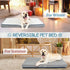 EMPSIGN Reversible Cool and Warm Dog Bed for Crate, Washable and Removable Cover, Grey