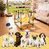 8 Hammock Puppy Play Gym with Hanging Toys, Indoor Puppy Jungle Gym with Interactive Dog Enrichment Toys.PVC Frame