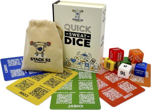 Quick Sweat Fitness Dice - Bodyweight Exercise Workout Game, No Equipment Needed, Burn Fat Build Muscle