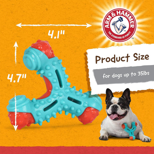 Arm & Hammer Nubbies Wishbone Dog Dental Toy, Best Chew Toy for Moderate Chewers, Chicken Flavor