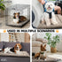 Dog Bed Mat, Washable Crate Pad, Ultra Soft & Anti-Slip Large Bed for Dogs Up to 70 lbs, 36" x 23", Brown