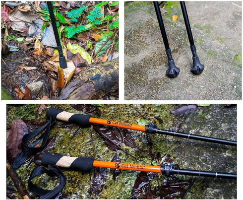 Trekking Poles Tips, Rubber Hiking Sticks End Caps Protectors, Replacement Accessories for Most Hiking Canes
