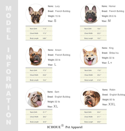 iChoue Pet Dog Winter Sweater Clothes, Turtleneck Pullover Coat for English Bulldog, Blue/XLarge