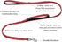Reflective 4 Feet Nylon Dog Leash with Padded Double Handles, 2 Heavy Duty Dual Neoprene Handles for Control Safety Training Durable Traffic Handle, for X Small to Small Dog (Small - 5/8" Width, RED)