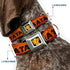 Dog Collar Seatbelt Buckle, Lion King Hakuna Matata, Sunset Oranges, Black, 9 to 15 Inches, 1.0 Inch Wide (DC-WDY030-S)