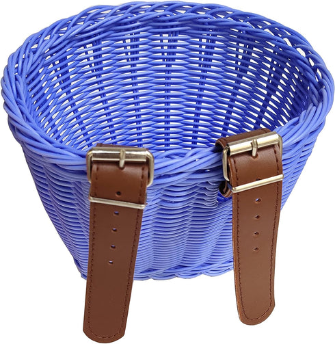 Girls Bike Accessories Kit, Hand Woven Bicycle Basket, Child Bike Wheel Spoke Beads, Bike Streamers, Horn Bell, Stickers