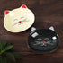 Park Life Designs Ceramic Cat Dish - Stylish & Durable Food & Water Bowl for Cats & Kittens (Black) | Easy-Clean,