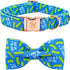 Elegant Little Tail Dog Collar - Dill Pickles Print Bow Tie Collar for X-Large Dogs