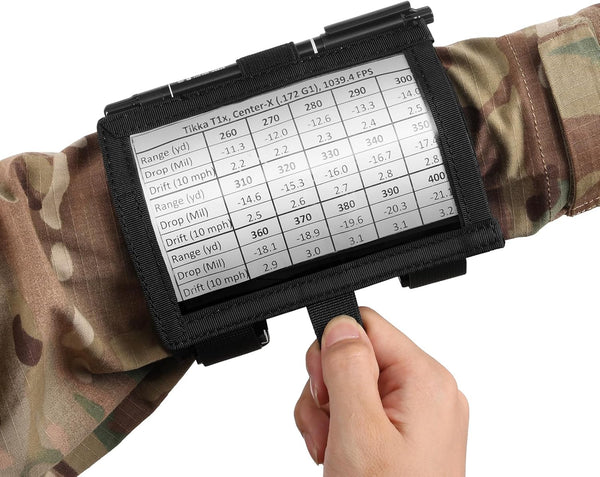 Tactical Armband Sleeve Storage Kit, QB Wrist Map Holder Arm Pouch, DOPE Card Holder for Shooting