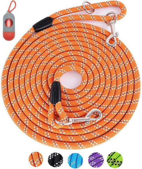 Long Dog Leash for Training 10FT 16FT/30FT/50FT/100FT, Heavy Duty Reflective Rope for Dogs