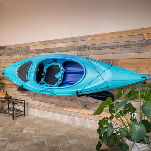 StoreYourBoard Roanoke Kayak Storage Rack, Holds 100 lbs, Space Efficient Indoor Kayak Holder with Protective Padding