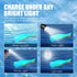Floating Luminous Dog Toy, Squeaky Glow in The Dark Dog Toy (Hammerhead Shark)