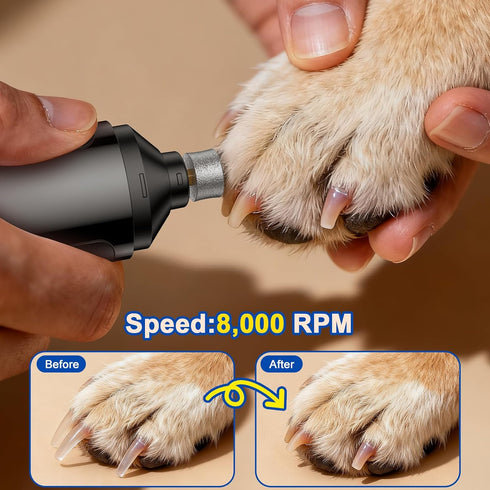 HOOCEN Trimmers Dog Nail Grinder, Quiet and Low-Vibration Dog Nail for Large Dogs, Medium, Small Dogs Cats Pets