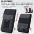 RXW Molle Phone Pouch Tactical Phone Holster Universal Dual Cell Phone Holder Utility EDC Pouch with US Flag Patch