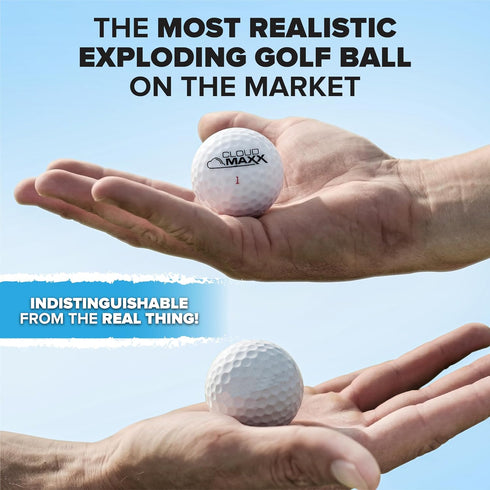 Laughing Smith Prank Golf Balls - Funny Exploding Trick Golf Ball - Gag Gifts for Men Women Kids - Novelty Golf