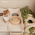 Niteangel Wooden Hamster Feeding Bowl - Small Animal Food Dish for Dwarf Syrian Hamsters Gerbils Mice Degus or other Similar-sized Small Pets (Hammy Pattern, for Syrian)