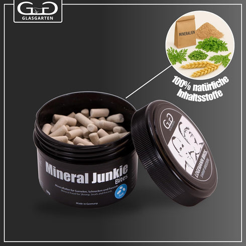 (50g) GlasGarten Mineral Junkie Bites (Sticks) for Shrimps, Crayfish, Crabs, Snails