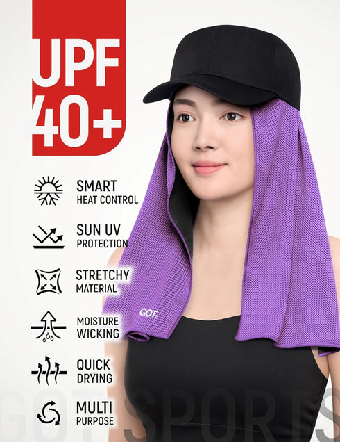 (40" 12") GOT Sports Cooling Towel x Instant Cooling Neck & Face Wrap, Sweat Towel for Gym, Workout, Running & Extreme