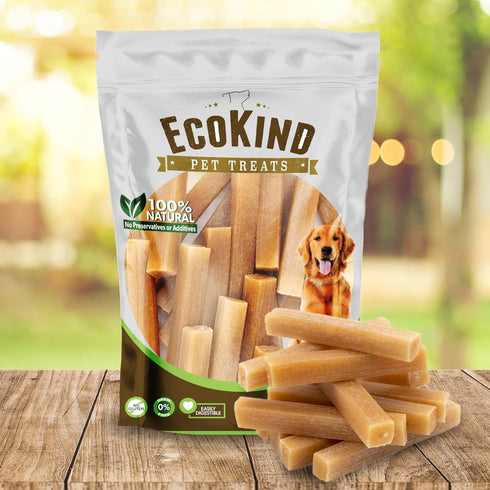 EcoKind Pet Treats Premium Gold Peanut Butter Flavored Churro Chews | All Natural Himalayan Yak Cheese Chew for Small