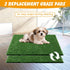 Tray,30x20 2-Pack Dog Grass Pad with in Dogs Potty Tray with Upgraded Replacement Artificial Grass,Dog Litter Box