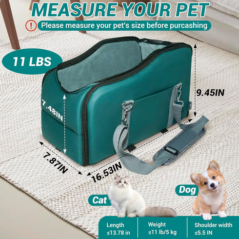 11 lbs LIWSHWZ Console Dog Car Seat - Portable Travel Dogs Armrest Booster Seat with Absorbent Recyclable Diaper
