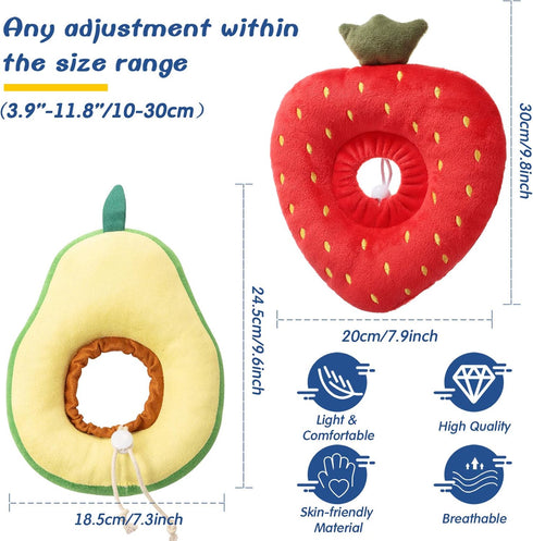 Weewooday 4 Pcs Adjustable Cat Cone Collar, Soft Recovery Collar for Kittens After Surgery, Anti Bite Lick