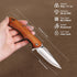 Vickay Folding Pocket Knife with Liner Lock 8Cr13MoV 3.19" Stainless Steel Blade Brown Wood Handle EDC Knife for Outdoor Camping Fishing Gift (Brown) by Vickay