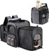 Pet Travel Carrier Backpack, Soft-Sided Breathable Mesh for Cats, Dogs, Puppies up to 20 Lbs, Grey + Black