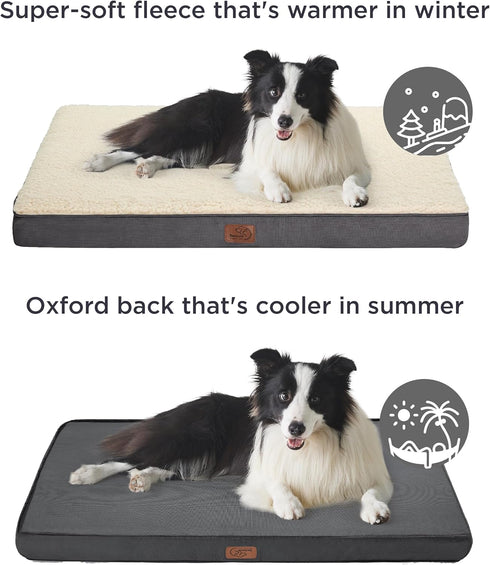 Bedsure Medium Dog Bed - Orthopedic Dog Beds with Removable Washable Cover, Egg Crate Foam Pet Bed Mat