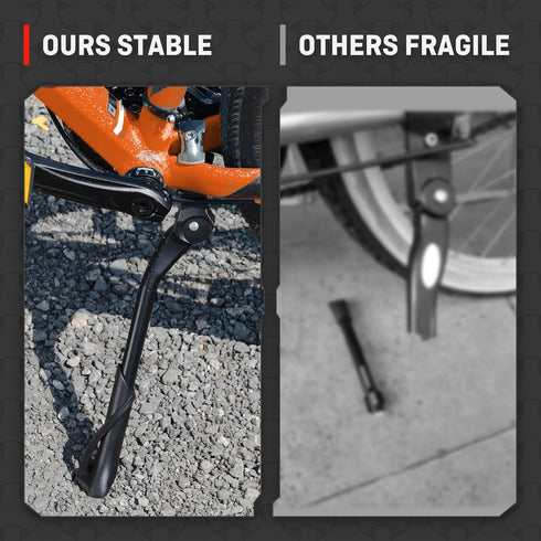 HENMI Adjustable Bike Kickstand for Adult Bikes, Non-Slip Sole, Aluminum Alloy for Most 24"-29" Mountain/Trek Bikes