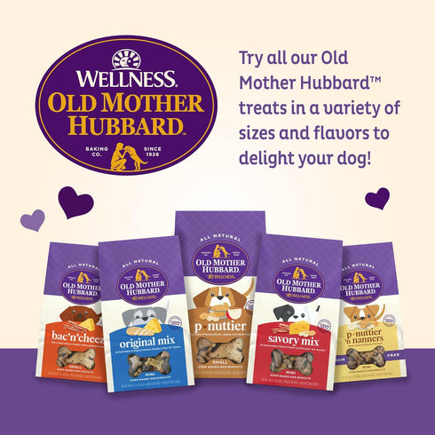 Old Mother Hubbard Wellness Wholesome Indulgences Peanut Butter & Banana Flavor Natural Dog Treats, 10 Ounce