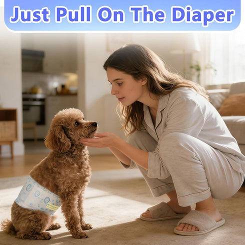 MCJAOHJG Indicator,50 Count,Medium,Super Male Dog Diapers,Dog Diapers Male Disposable with Wetness Absorbent Leak-Proof