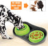 Non-Skid Pet Bowl Tray with 2 Slow Down Bowls Set - For Small to Medium Dogs
