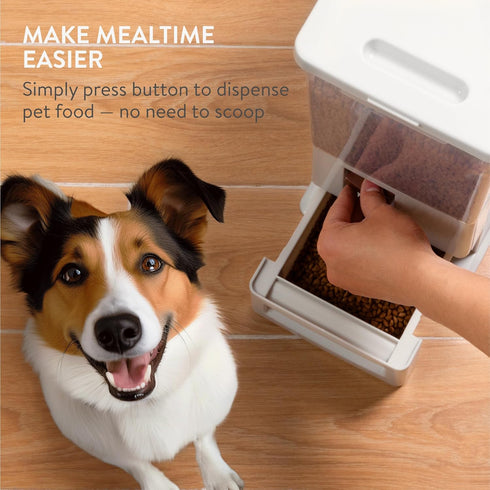 14.8QT (14L) Navaris Pet Food Container - Dry Food Storage for Cats and Dogs or Other Pets - Durable Transparent Design